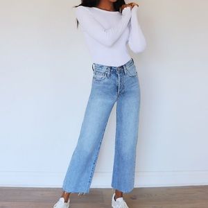 Denim Forum The Farrah High Rise Wide Leg 28L